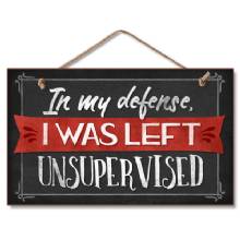HIGHLAND WOODCRAFTERS In My Defense Hanging Sign 95 X 55