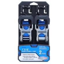 ROADPRO Ratchet Tie Downs w S Hook 1in x 12ft