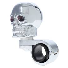 ROADPRO RoadPro RPSPN11 Steering Wheel Spinner Skull Adjustable Fit Brodie Knob for Cars Trucks Semis Tractors Lawn Mower%2DSilver