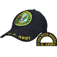 US MILITARY MERCHANDISE US Army Symbol Black Cap