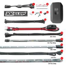 XK GLOW Undercar Kit 18pcs Million Clear XChrome