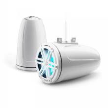 JL AUDIO M3 77in Enclosed Tower Speakers White Sport Grille with RGB LED