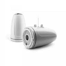 JL AUDIO M6 88in Enclosed Tower Speakers White Classic Grille Black Tweeter