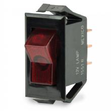 BEP MARINE Illuminated SPST Rocker Switch %2D Red LED %2D 12V %2D OFF and ON