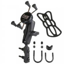 RAM Mount Combination Brake and Clutch Reservoir U%2DBolt Mount w and Universal X%2DGrip Cell and iPhone Cradle