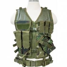 NC STAR CTV2916WC Tactical Vest%2DWoodland Camo%2DM%2DXL
