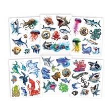 SAVVI Sea Creatures Temp Tattoo Pouch