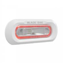 BLACK OAK LED Low Pro Marine Spreader Light %2D Flush Mount %2D White Housing %2D Red LED
