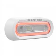 BLACK OAK LED Low Pro Off Road Spreader Light %2D Bracket Mount %2D White Housing %2D Red LED