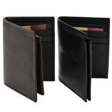 BC OUTFITTERS Mens Leather Bi%2DFold Wallet with RFID Blocking L%2DShaped Billfold BCO5654RFID