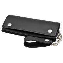 BC OUTFITTERS BlackCanyon Outfitters CW7 Bikers Wallet with Chain 75%2DInch Snap Closure Leather Trucker Wallet Biker Wallet for Men Black