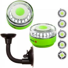 NAVISAFE Portable Navilight 360 deg 2NM Rescue %2D Glow In The Dark %2D Green w and Bendable Suction Cup Mount