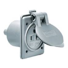 HUBBELL HBL61CM65 20 Amp 124v 2 Pole 3 Wire Gray Outlet