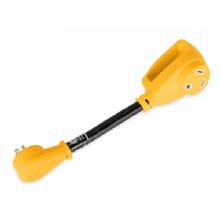 CAMCO Power Grip Dogbone 15 Amp Male and 30 Amp Female Adapter %2D 12 in