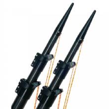 LEES TACKLE Lee fts Ultima 20 ft Carbon Fiber Telescoping Outriggers Internally Rigged Self%2DStowing Adj Rigging