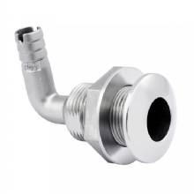 WHITECAP 1%2D1 and 2 in Duplex Stainless Steel 90 Degree Thru%2DHull Fitting