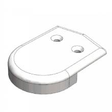 TACO MARINE 2 in Rub Rail End Cap %2D White
