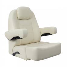SPRINGFIELD MARINE SPRINGFIELD CHARTER HELM LOW BACK WITH BOLSTER OFF WHITE