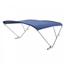 SURESHADE Power Bimini %2D Clear Anodized Frame %2D Navy Canvas