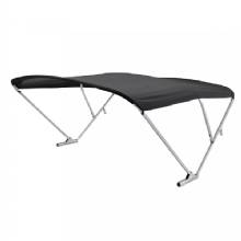 SURESHADE Power Bimini %2D Clear Anodized Frame %2D Black Fabric