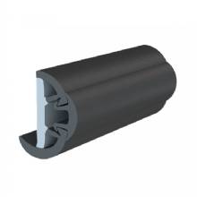 TACO MARINE SuproFlex Rub Rail Kit w and Flex Vinyl Overlay Insert %2D 1%2D5 and 8 inH x 7 and 8 inW x 60 ftL %2D Black w and Black Insert