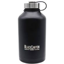 BLACKCANYON 64oz Tumbler Double Wall Travel Mug Stainless Steel Tumbler with Attached Lid Black BCO64OZB