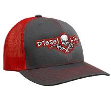 DIESEL DIESEL LIFE CAP SNAP BACK%2DCHAR%2DRED%2DRED
