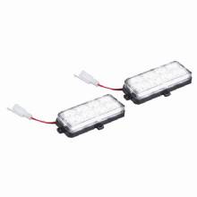 HEISE White Grille Strobe Light Kit 8 LED 2Pk