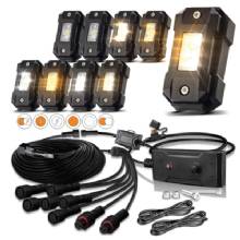 RACE SPORT LIGHTING 12pc Strob Flash Wh Am LED Rock Lite Kit