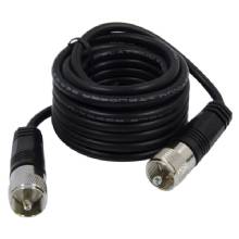 ROADPRO RoadPro RP%2D12CC 12%2DFoot CB Antenna Coax Cable with PL%2D259 Connector CB Cable with Connector Black