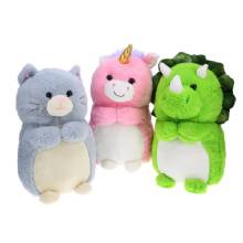 TREASURE COVE Treasure Cove K1843813 13%2DInch Chubby Animal Plush Assortment Round Stuffed Animal Toys Gifts for Kids Assorted