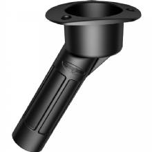 MATE SERIES Plastic Rod and Cup Holder 30 Degree Open w and Oval Top %2D Black