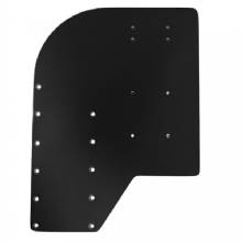 SEA BRACKETS Small Offset Trolling Motor Plate %2D Black
