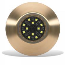 LUMISHORE Lumishore ORA TIX404 Thru%2DHull Mount Underwater White LED Bronze Housing 12 and 24vDC