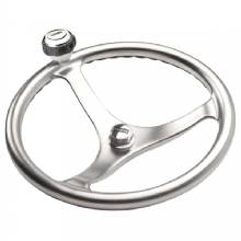 EDSON MARINE Satin Finish Stainless Steel ComfortGrip 13 in PowerWheel w and Knob and Nut
