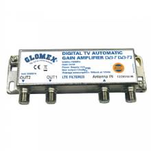 GLOMEX Auto Gain Control Amp %2D 12 and 24VDC f and 2 TV Outputs