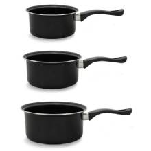 BRENTWOOD APPLIANCES 3%2DPiece Nonstick Carbon Steel Saucepan Set
