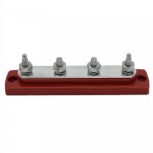 BLUEWATER 4 GANG COMMON STUD BUSBAR W and RED BASE