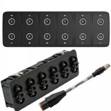 MARETRON CKM12 Keypad w and CKM to NMEA 2000 Adapter Cable %2D 02M Horizontal Orientation