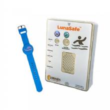 LUNASEA LIGHTING Water Activated RF Transmitter w and Rechargeable Alarm Receiver %2D Blue