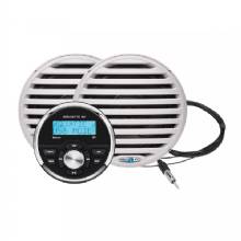 AQUATIC AV GP1 Gauge Stereo and Economy 65 in Speakers %2D White Pair