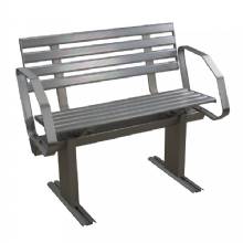 SPRINGFIELD MARINE SPRINGFIELD ALUMINUM BENCH 2 SEAT WITH ARM REST