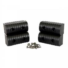 CALIBER BUNK WRAP END CAP 2X4andquot%3B BLACK ACCY KIT 4%2DPK W and SS HRDW
