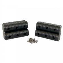 CALIBER BUNK WRAP END CAP 2X6andquot%3B BLACK ACCY KIT 4%2DPK W and SS HRDW