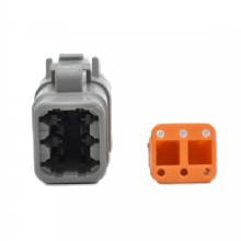 BLUEWATER 6 POSITION DTM FEMALE CONNECTOR W and WEDGE LOCK