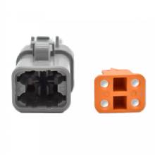 BLUEWATER 4 POSITION DTP FEMALE CONNECTOR W and WEDGE LOCK