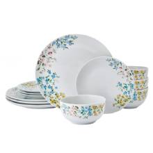 STUDIO NOVA Porcelain Dinnerware Set 12 Pieces Fiona Floral Multicolor