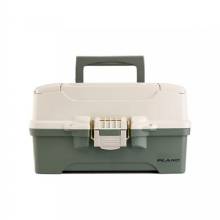 PLANO Two%2DTray Tackle Box %2D Green and Tan