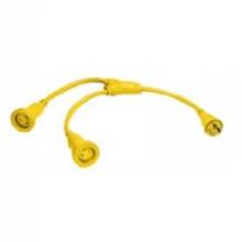 HUBBELL HBL64CM56 Y Cable 2%2D30A Male %2D 1 30A Female
