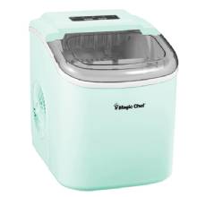 MAGIC CHEF Portable Countertop Ice Maker 27 Lbs per Day Mint Green